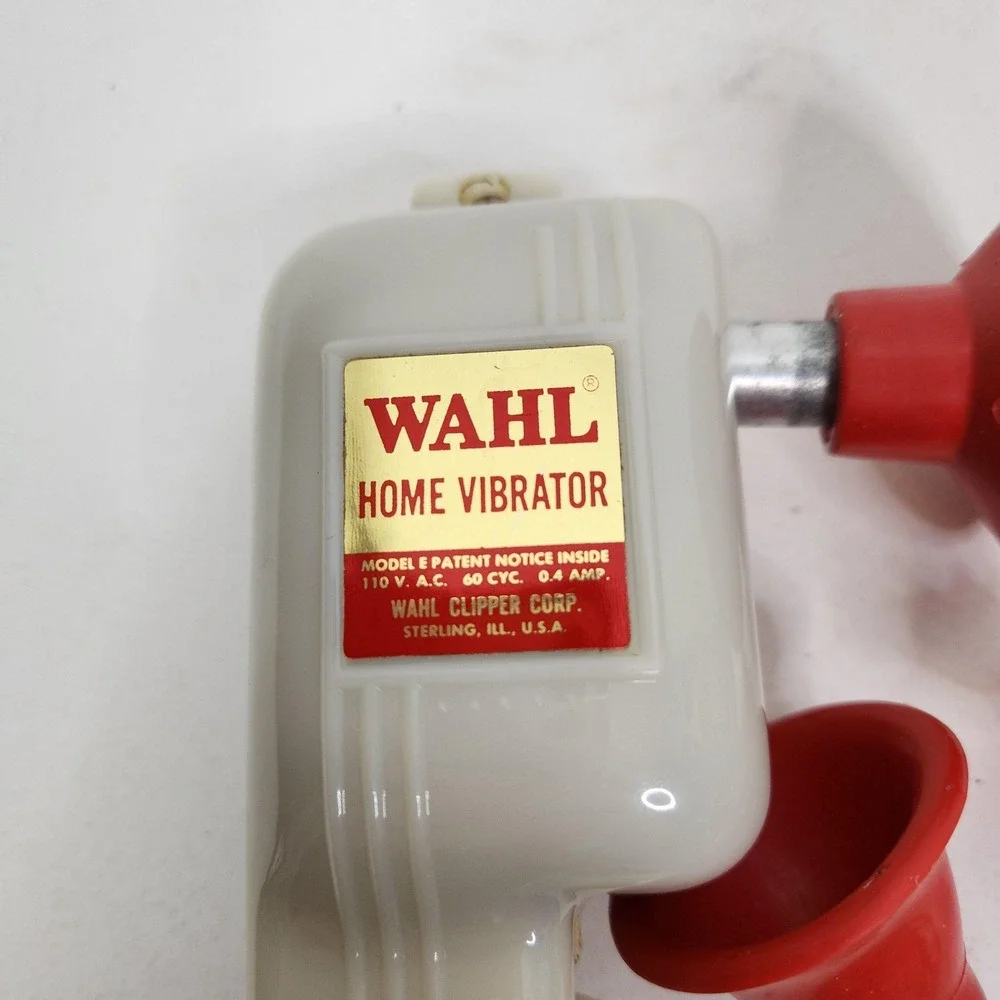Wahl Model E Home Electric Vibrator Massager White W/ 3 Attachments Box Vintage